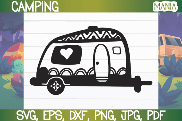 Camping Van SVG Cut File for Creative Projects