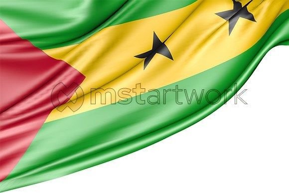 Elevating Visual Projects with a 3D São Tomé and Príncipe Flag Illustration