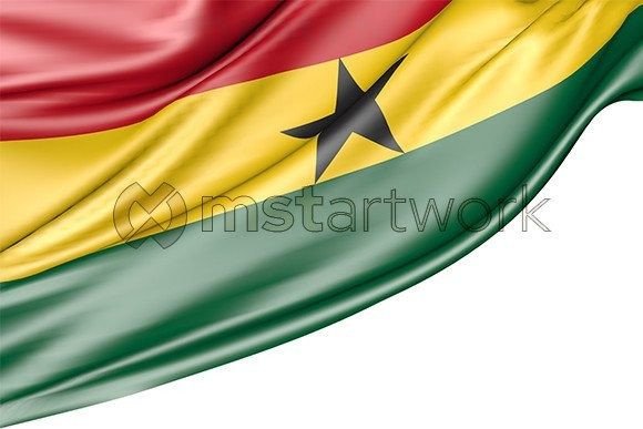 Ghana Flag Isolated on White: A Versatile Design Asset Done Right