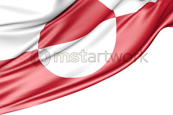 Greenland Flag Isolated on White