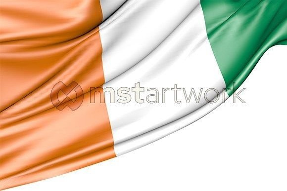 Ivory Coast Flag Isolated on White: 3D Design Guide