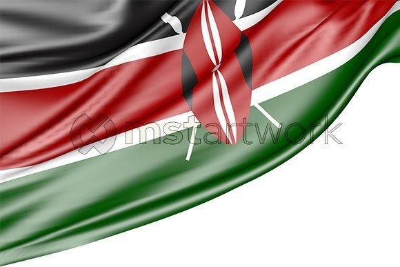 Kenya Flag Isolated on White: Maximizing Quality in Digital and Print Projects