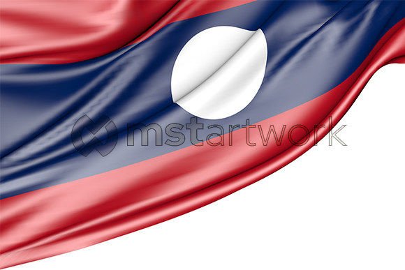 Laos Flag Isolated on White Background: A Versatile Design Asset
