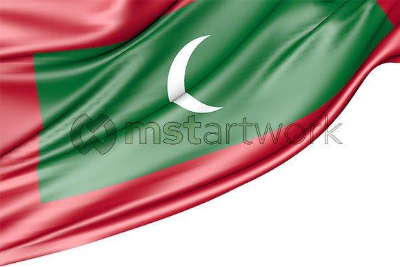Maldives Flag Isolated on White: A Versatile Visual Asset for Creative and Professional Projects