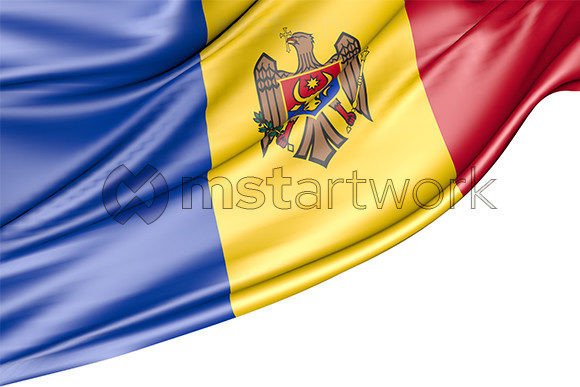Moldova Flag Isolated on White: A Versatile Design Resource for Creative Projects