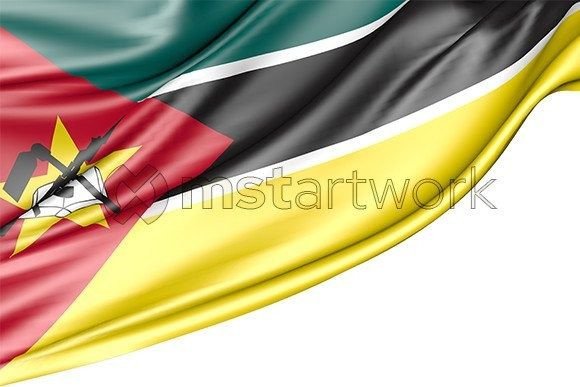 Mozambique Flag Isolated on White: Clean Design for Versatile Use