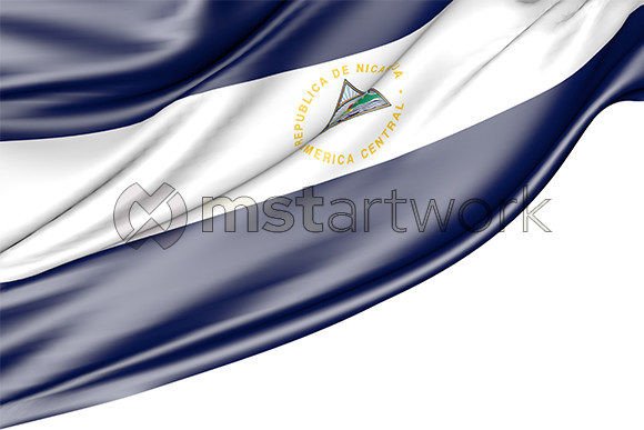 Nicaragua Flag Isolated on White Background: A Versatile Design Resource