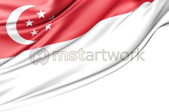 Singapore Flag Isolated on White: A Versatile Visual Asset for Modern Design