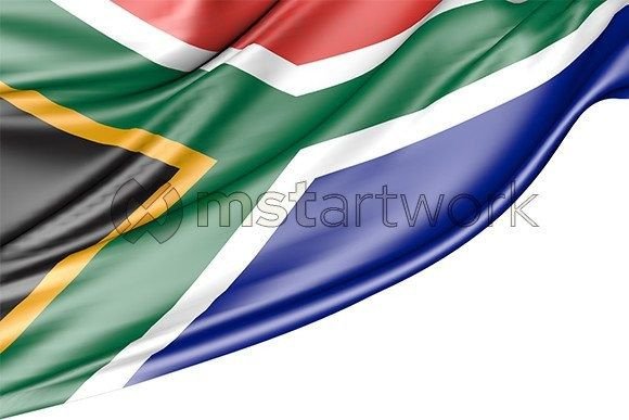 South Africa Flag Isolated on White: 3D Design Guide