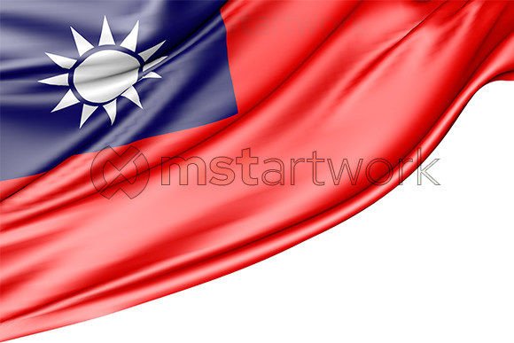 Taiwan Flag Isolated on White Background: A Versatile Design for Modern Creative Needs